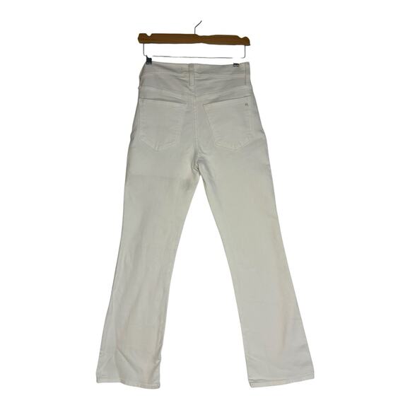 NWT Madewell Mid Rise Kick Out Jean Womens Size W 25 White Bootcut [FLAW] - Picture 2 of 12